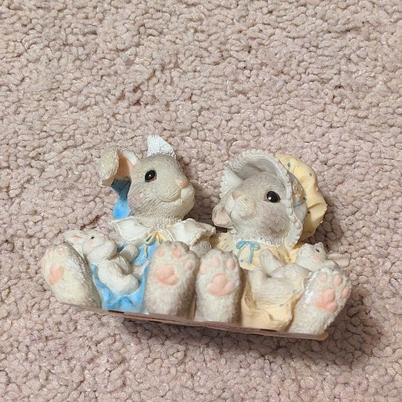 1995 Enesco My Blushing Bunnies "I'm Blessed To Have A Friend Like You" Figurine - Picture 9 of 10